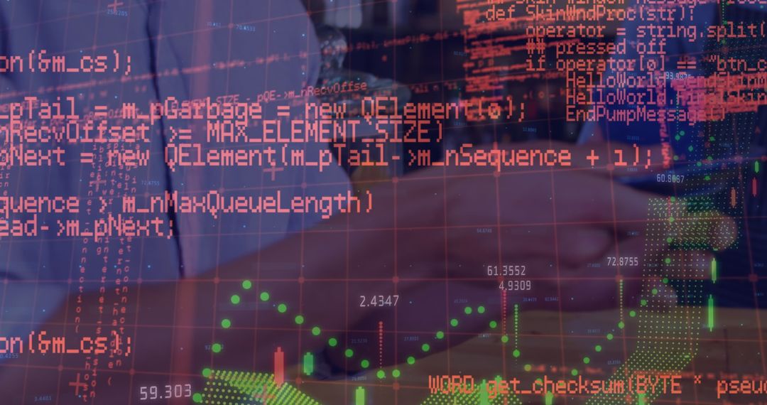 Programming Codes and Digital Graphs with Person Holding Coffee