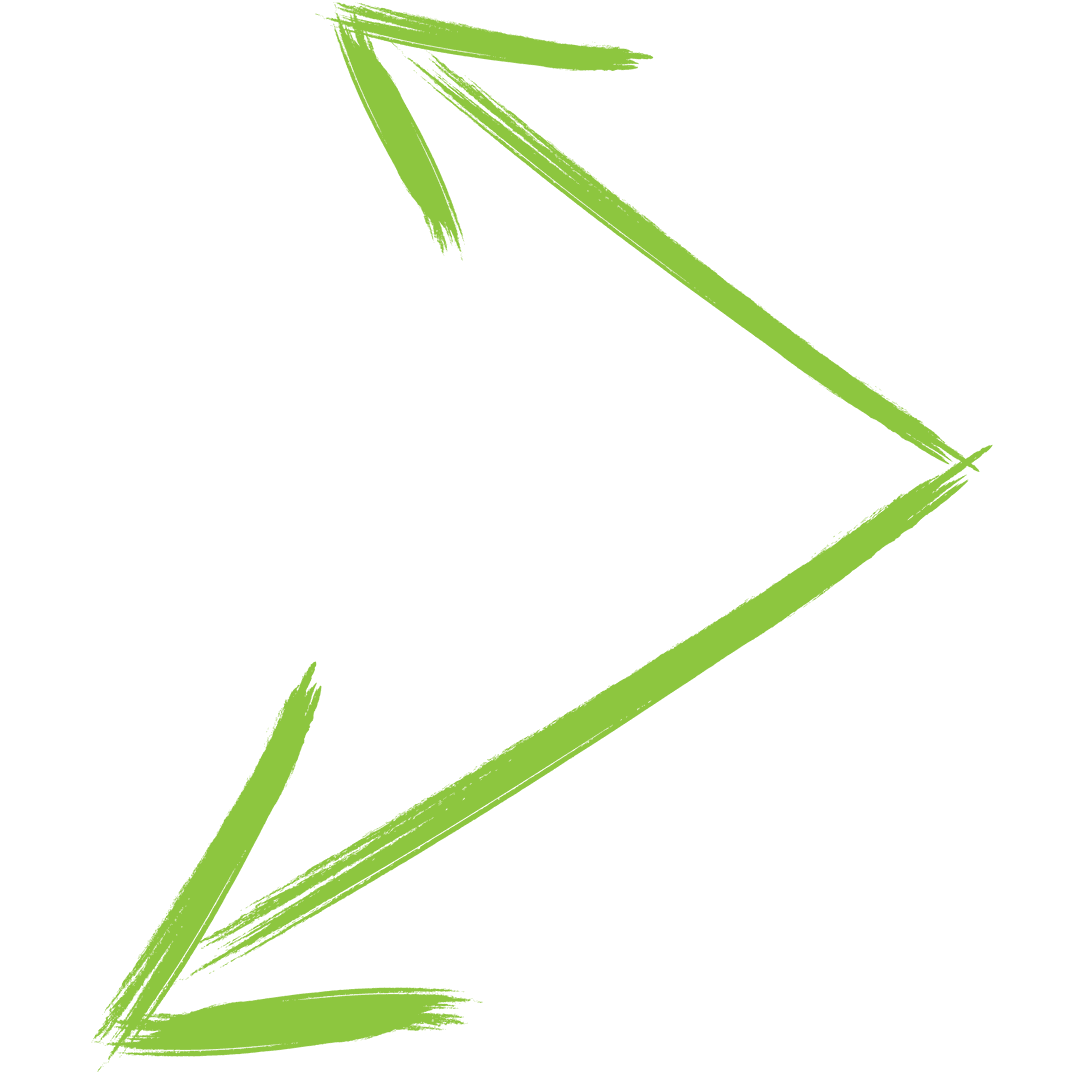 Green Arrows on Transparent Background Indicating Growth