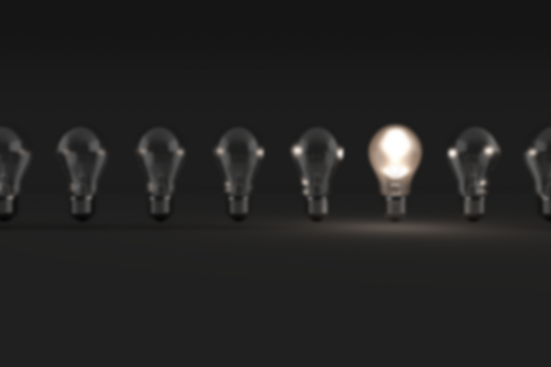 Row of Transparent Bulbs with One Illuminated Light Bulb - Download Free Stock Images Pikwizard.com