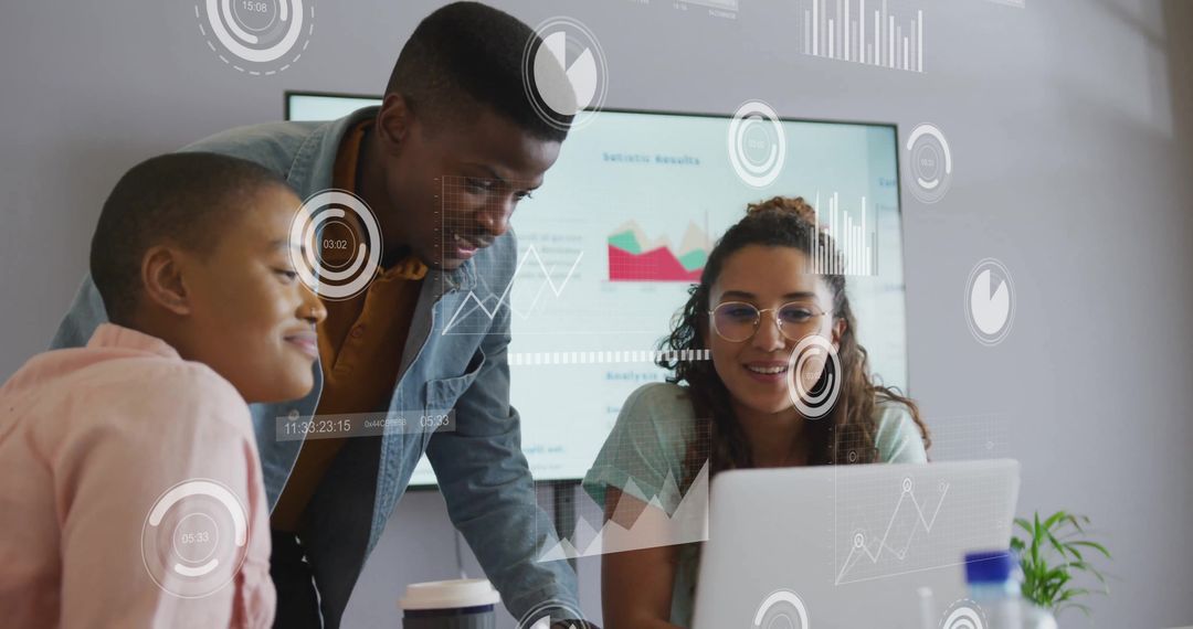 Business Team Collaborating on Data Analytics