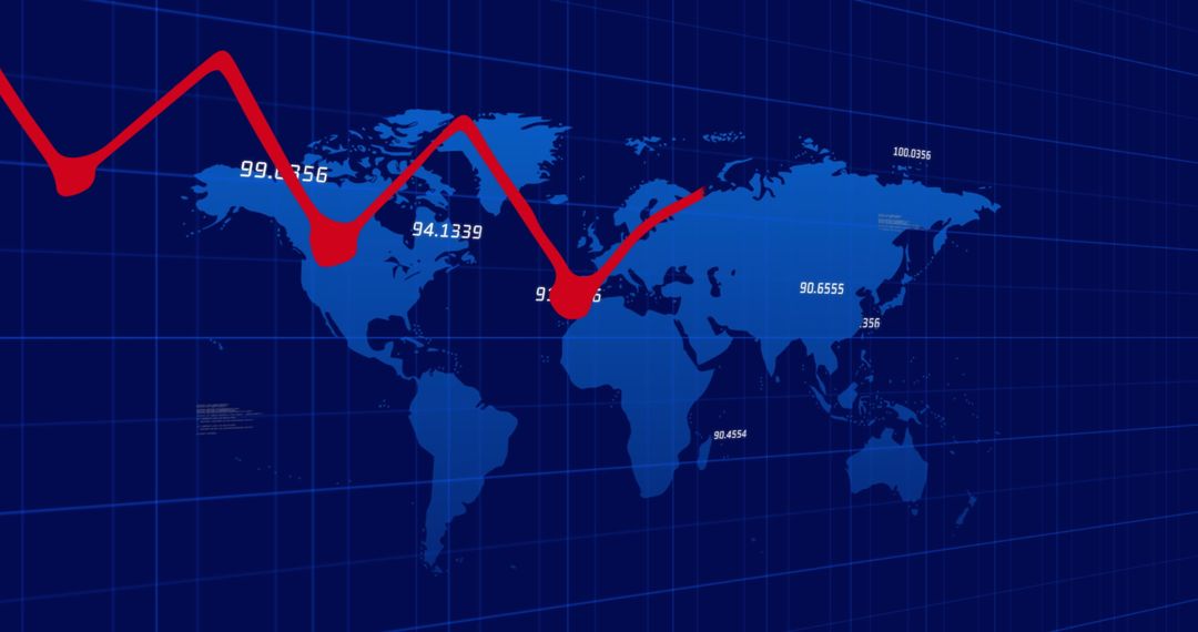 Global Financial Data Trends on World Map