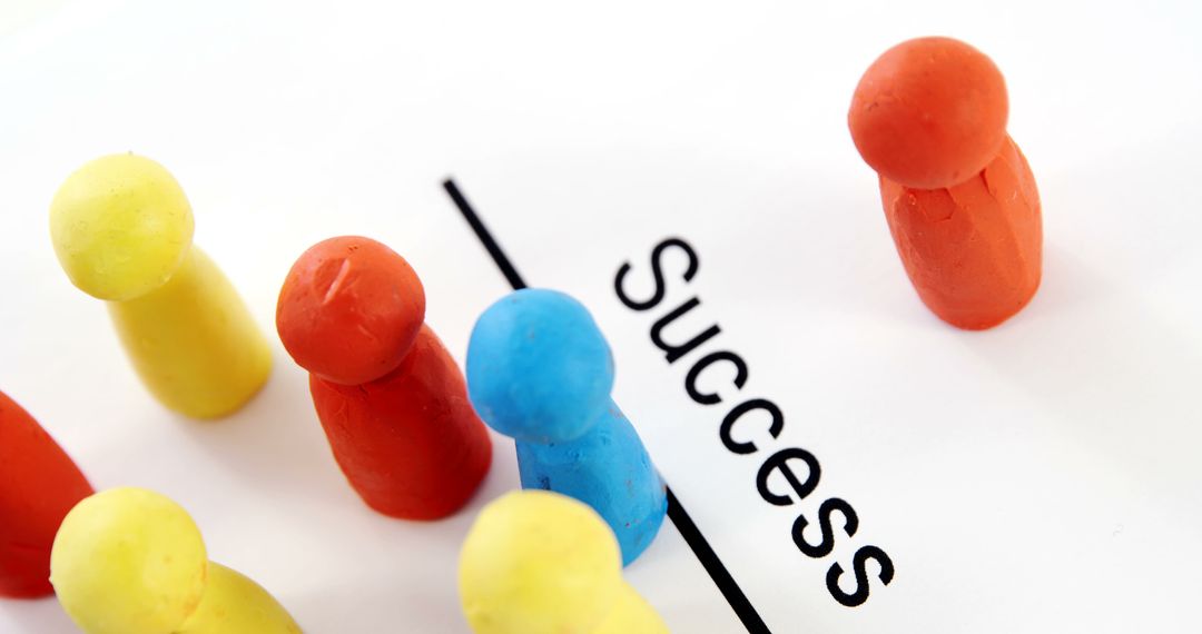 Conceptual Success Path with Colorful Figures - Free Images, Stock Photos and Pictures on Pikwizard.com