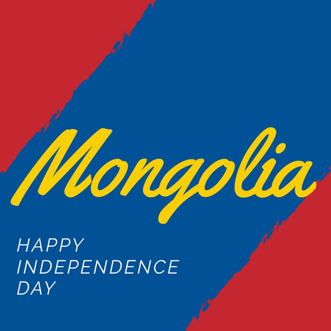 Mongolia Independence Day Celebration with National Colors