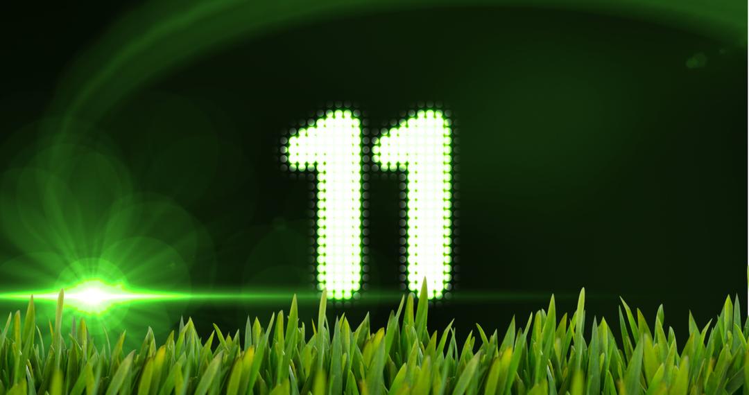 Animated Green Countdown with LED Lights and Grass - Free Images, Stock Photos and Pictures on Pikwizard.com