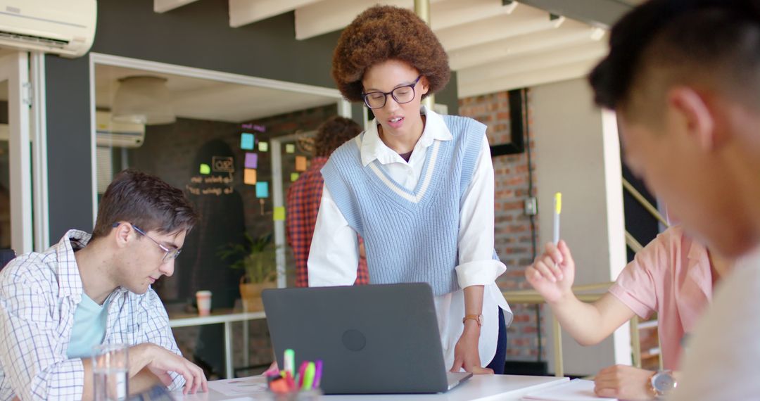 Innovative Team Collaborating in Modern Office Setting