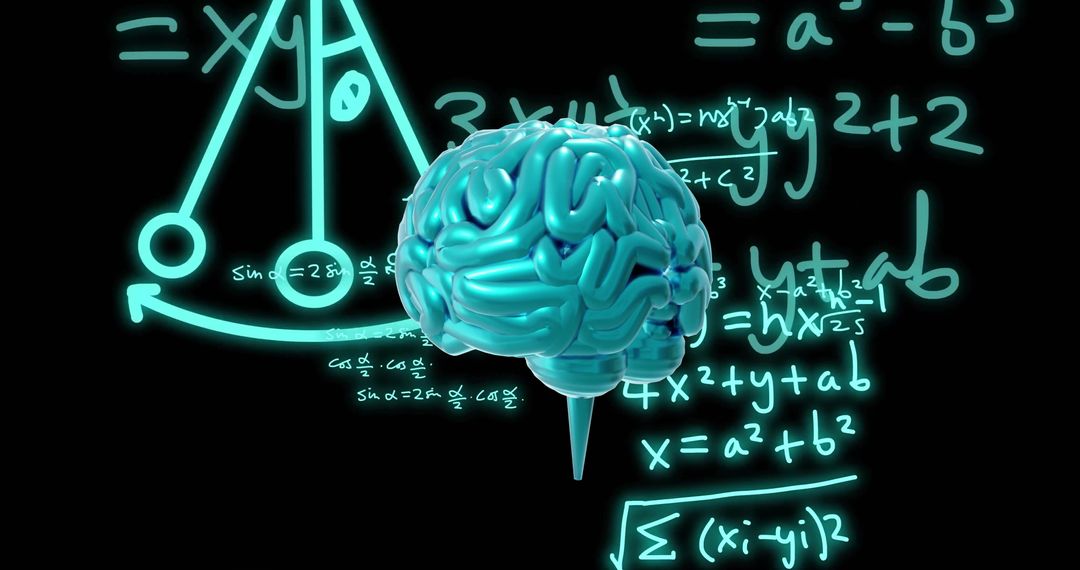 Digital Brain with Spinning Mind over Mathematical Equations