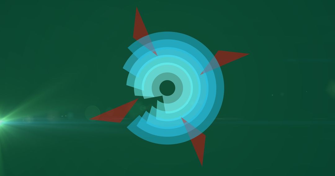 Abstract Geometric Shapes with Light Spots and Digital Interface Theme