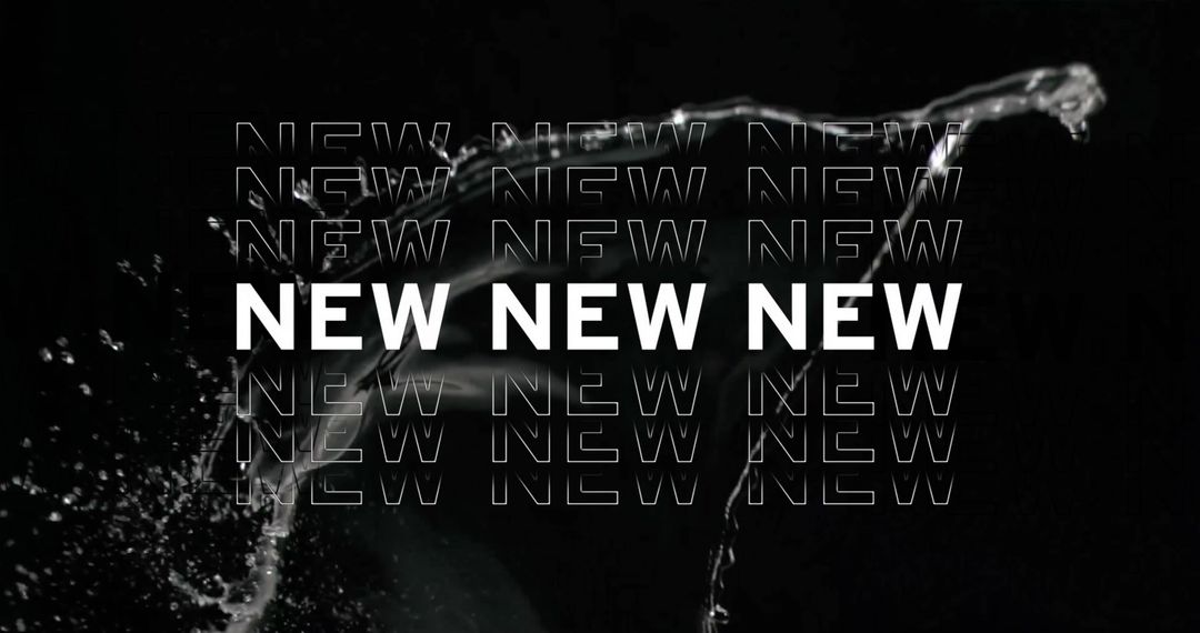 Dynamic Release Announcement with Vibrant Water Splash Effect