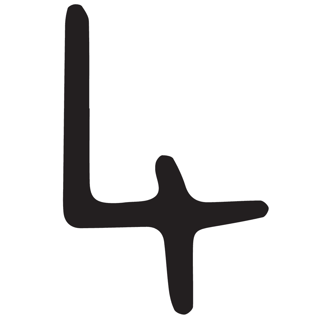 Number Four in Black on Transparent Background as Digital Illustration Art