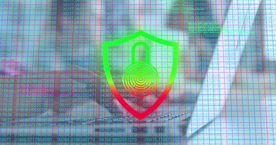 Cybersecurity Concept with Shield and Data - Free Images, Stock Photos and Pictures on Pikwizard.com