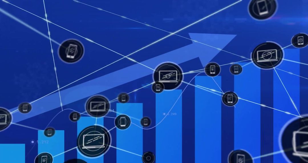 Financial Data Insights with Arrow and Bar Graphs
