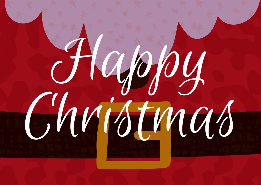 Happy Christmas Greeting with Festive Red Background