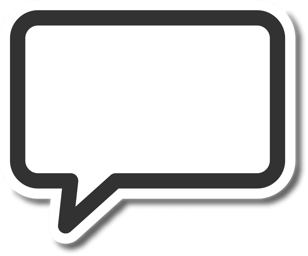 Transparent Speech Bubble Vector Illustration on Transparent Background