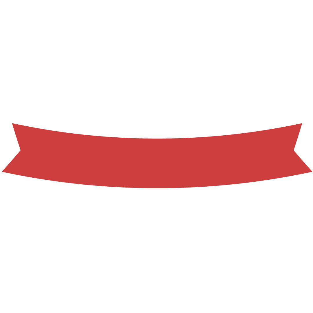 Transparent Red Ribbon Banner with Copy Space