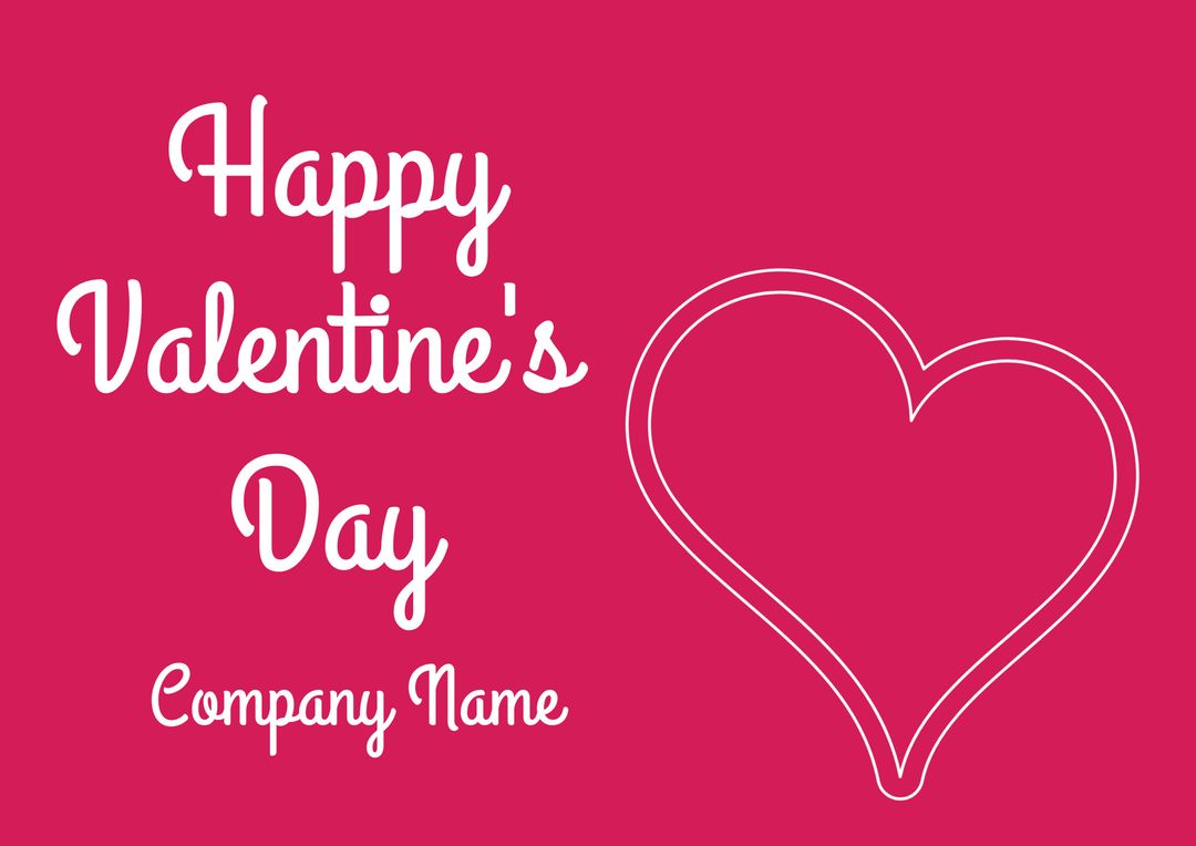 Valentine's Day Greeting Card with Heart Design