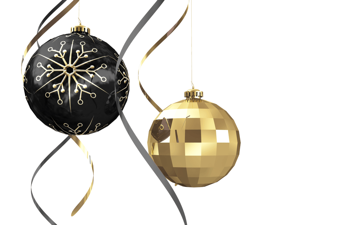 Transparent Christmas Baubles with Gold Accents for Festive Decoration