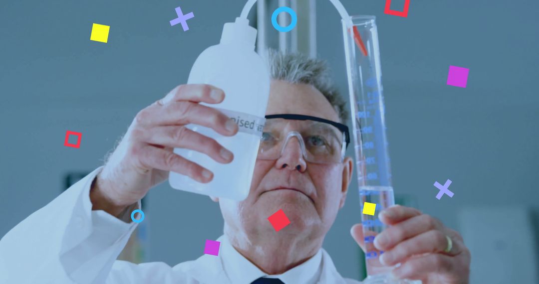 Scientist Conducting Experiment in Laboratory with Analytical Focus