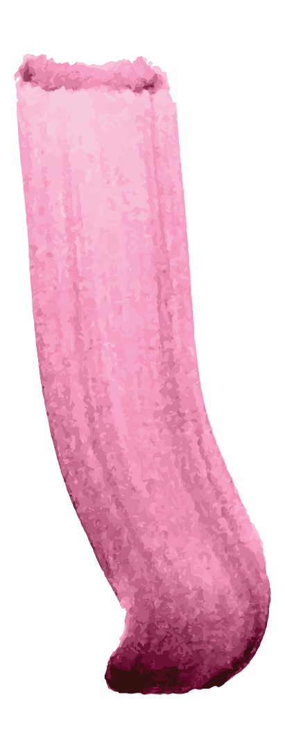 Pink Abstract Shape with Transparent Effect Digital Illustration