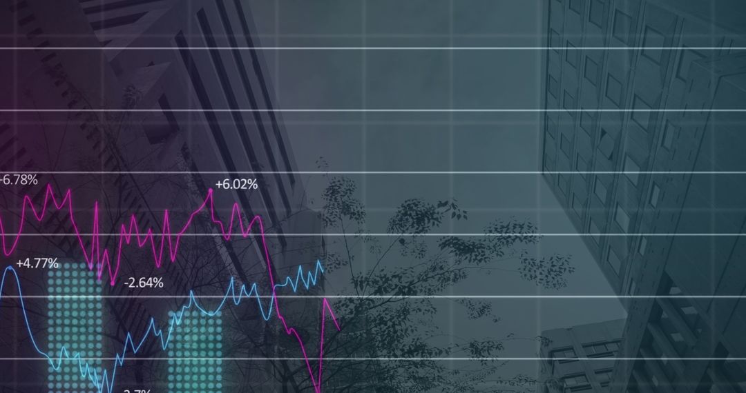 Abstract Financial Graph Overlaid on Corporate Skyscrapers - Free Images, Stock Photos and Pictures on Pikwizard.com