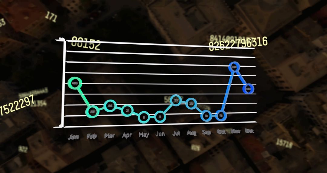 Dynamic Financial Data Visualization on City Background