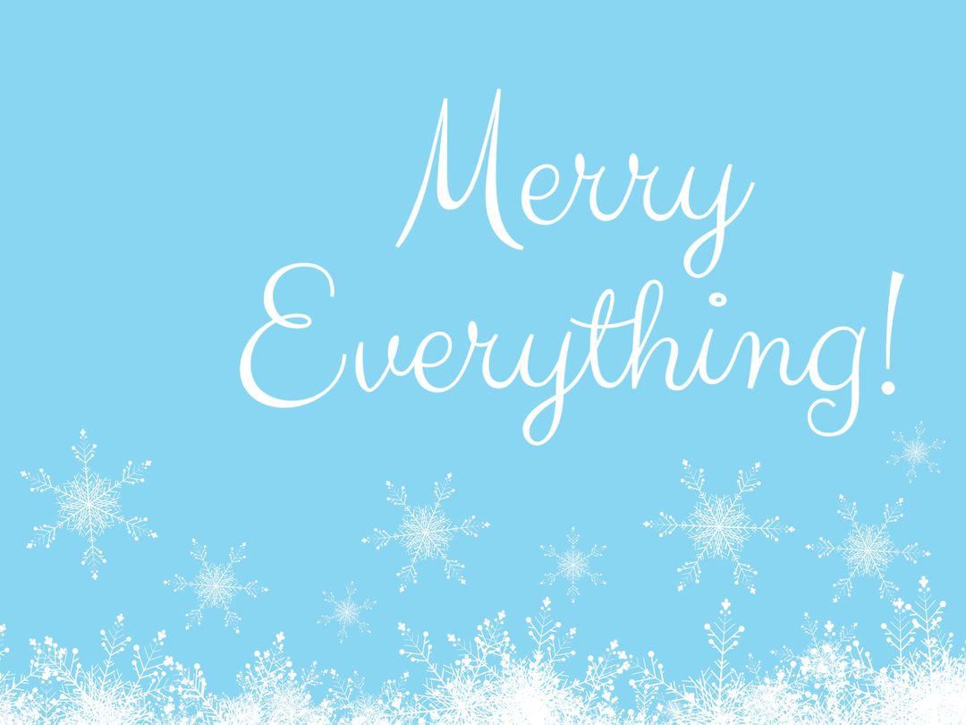 Festive Snowflake Design with Cheerful Greeting