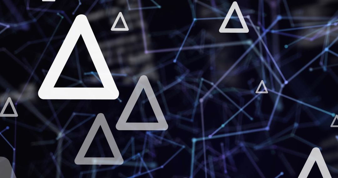 Abstract Triangles Over Digital Network Background Concept
