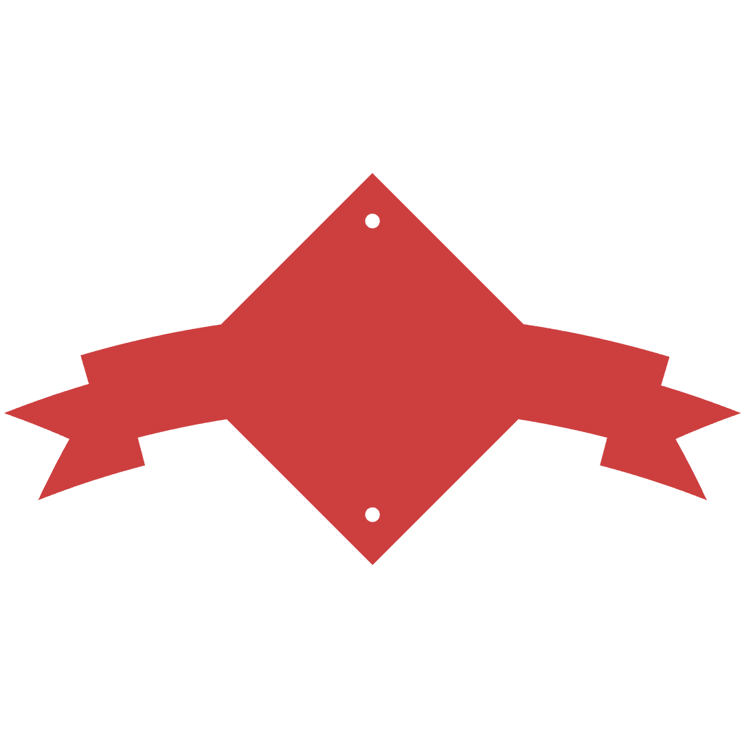 Red Badge with Ribbon on Transparent Background for Writing Concepts