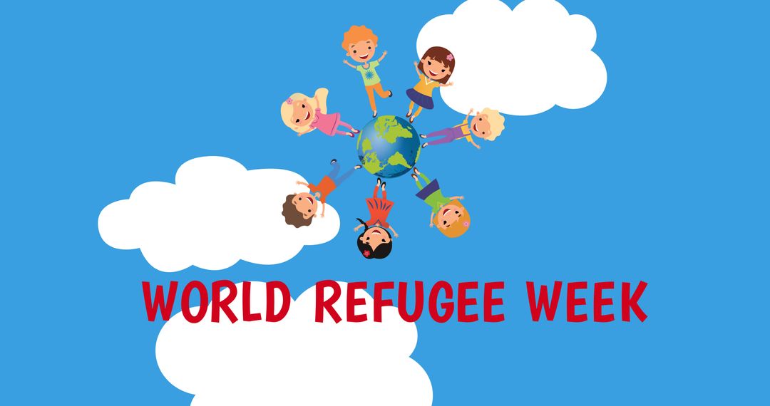 World Refugee Week Celebration with Diverse Children Around Globe