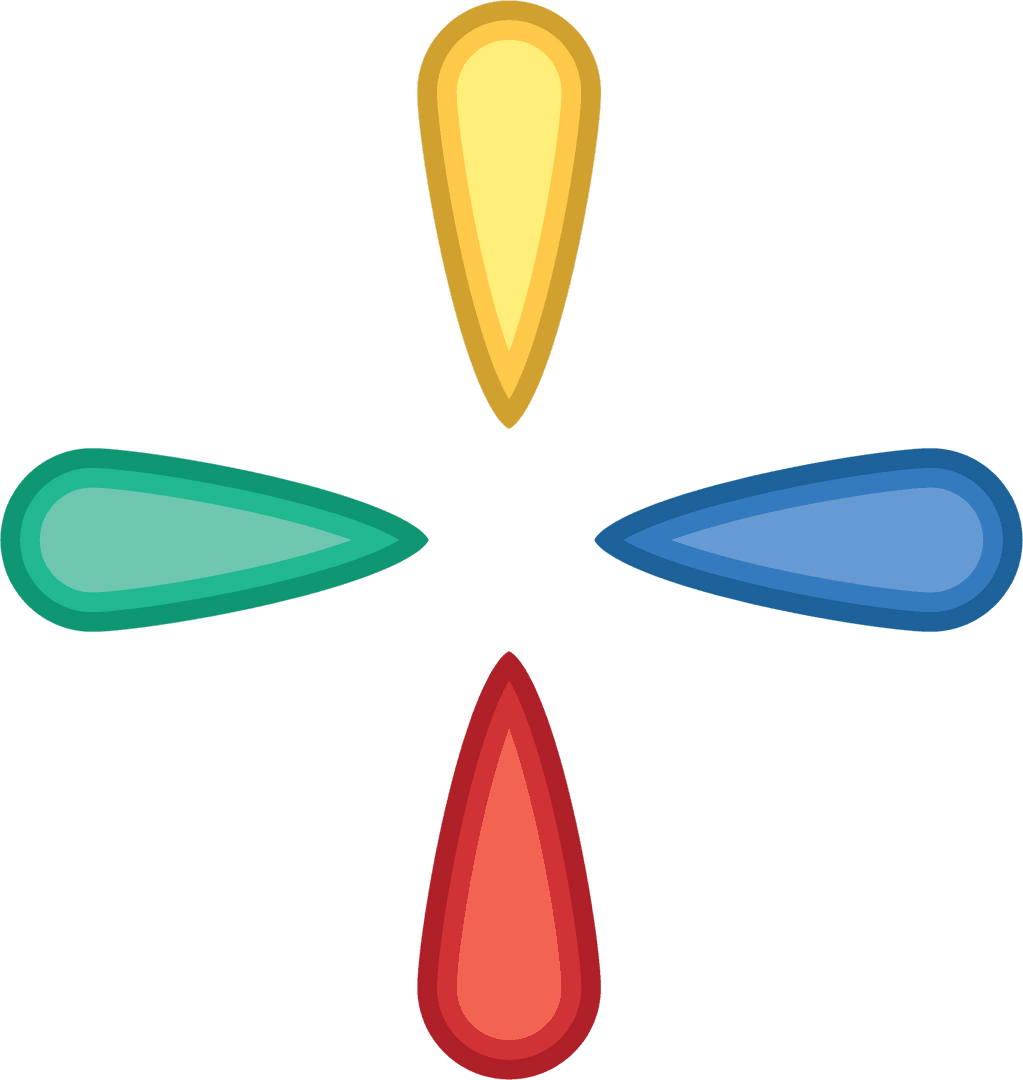 Colorful Drops Forming Circular Pattern on Transparent Background