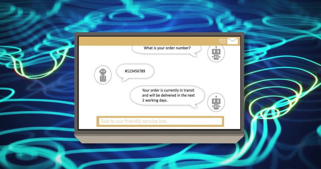 AI Data Processing Interface on Screen with Digital Network Background