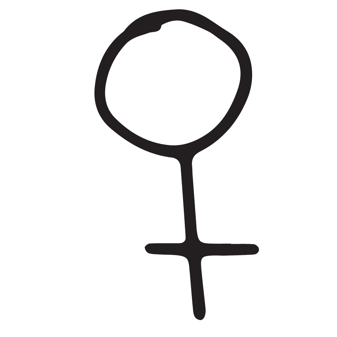 Transparent Female Symbol Illustration with Open Background