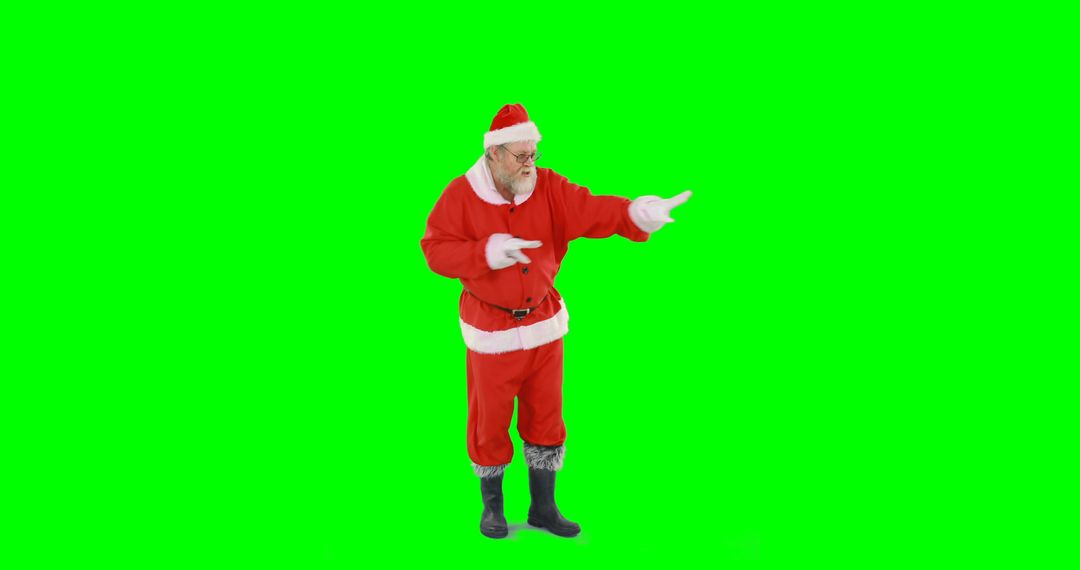 Santa Claus Pointing Excitedly with Green Screen Background - Free Images, Stock Photos and Pictures on Pikwizard.com