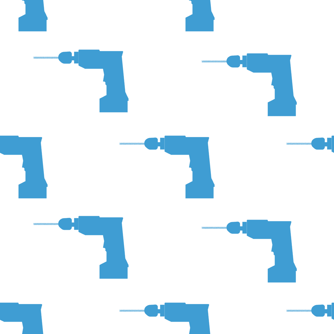 Blue Electric Drill Pattern on Transparent Background for Crafts