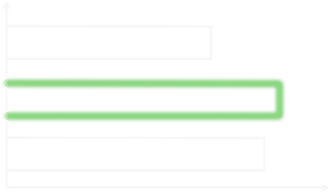 Green Bar Chart on Transparent Background Representing Business Growth
