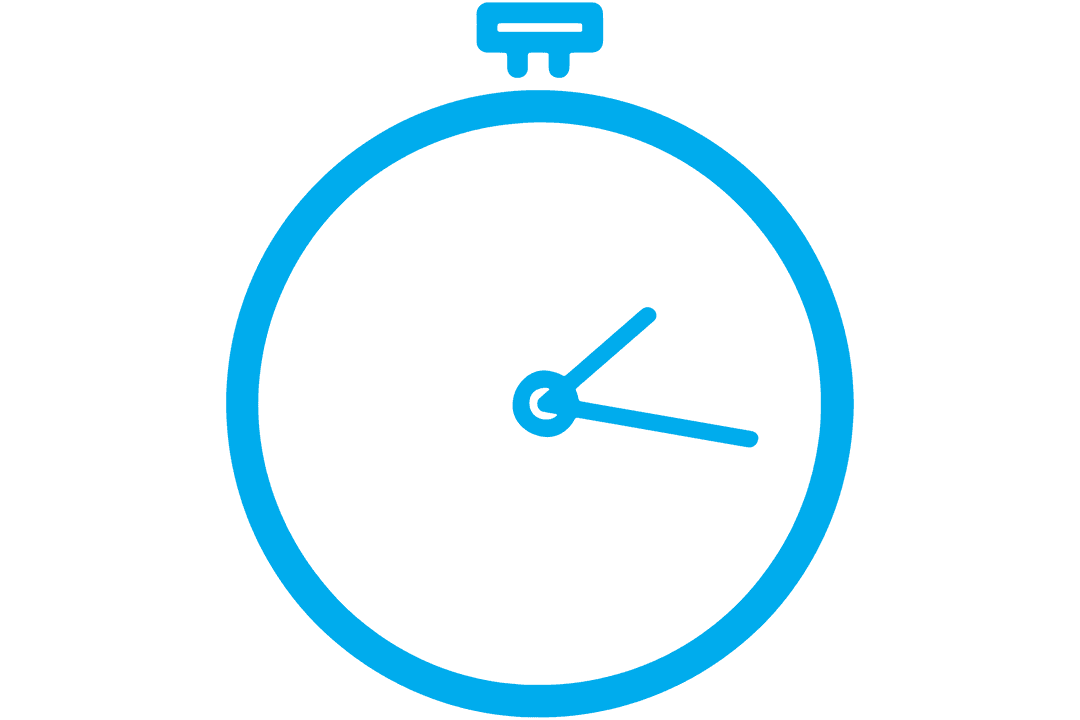 Blue Timer Icon on Transparent Background for Clocks Concept