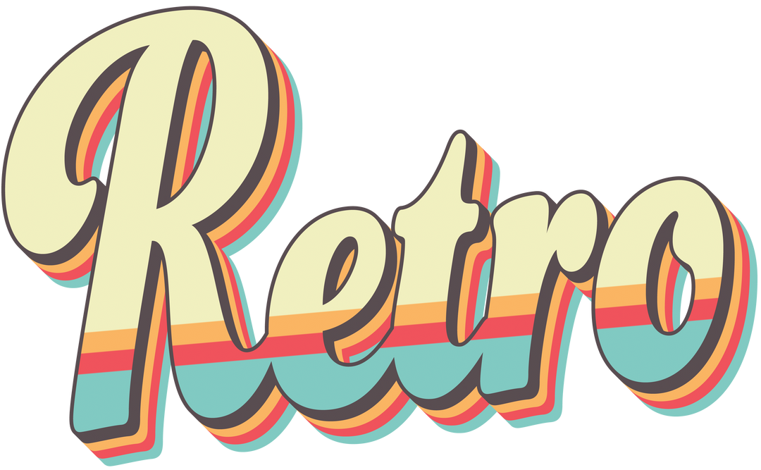 Retro Text with Vintage Style, Transparent Background - Download Free Stock Images Pikwizard.com