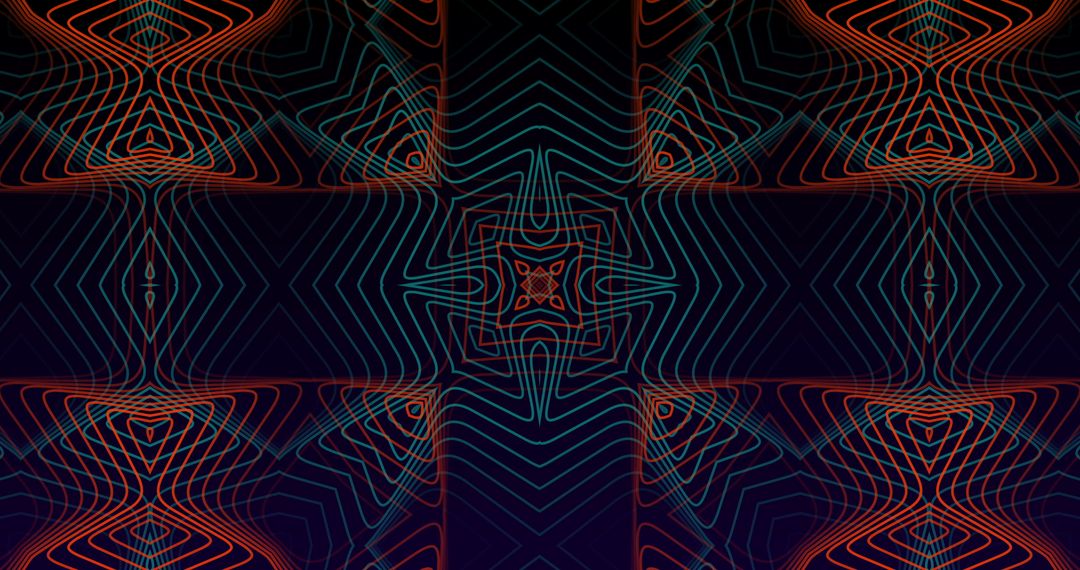 Hypnotic Kaleidoscope Abstract Glowing Shapes