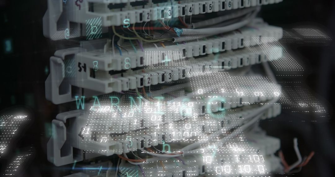 Complex Server Hardware with Binary Code Digital Overlay