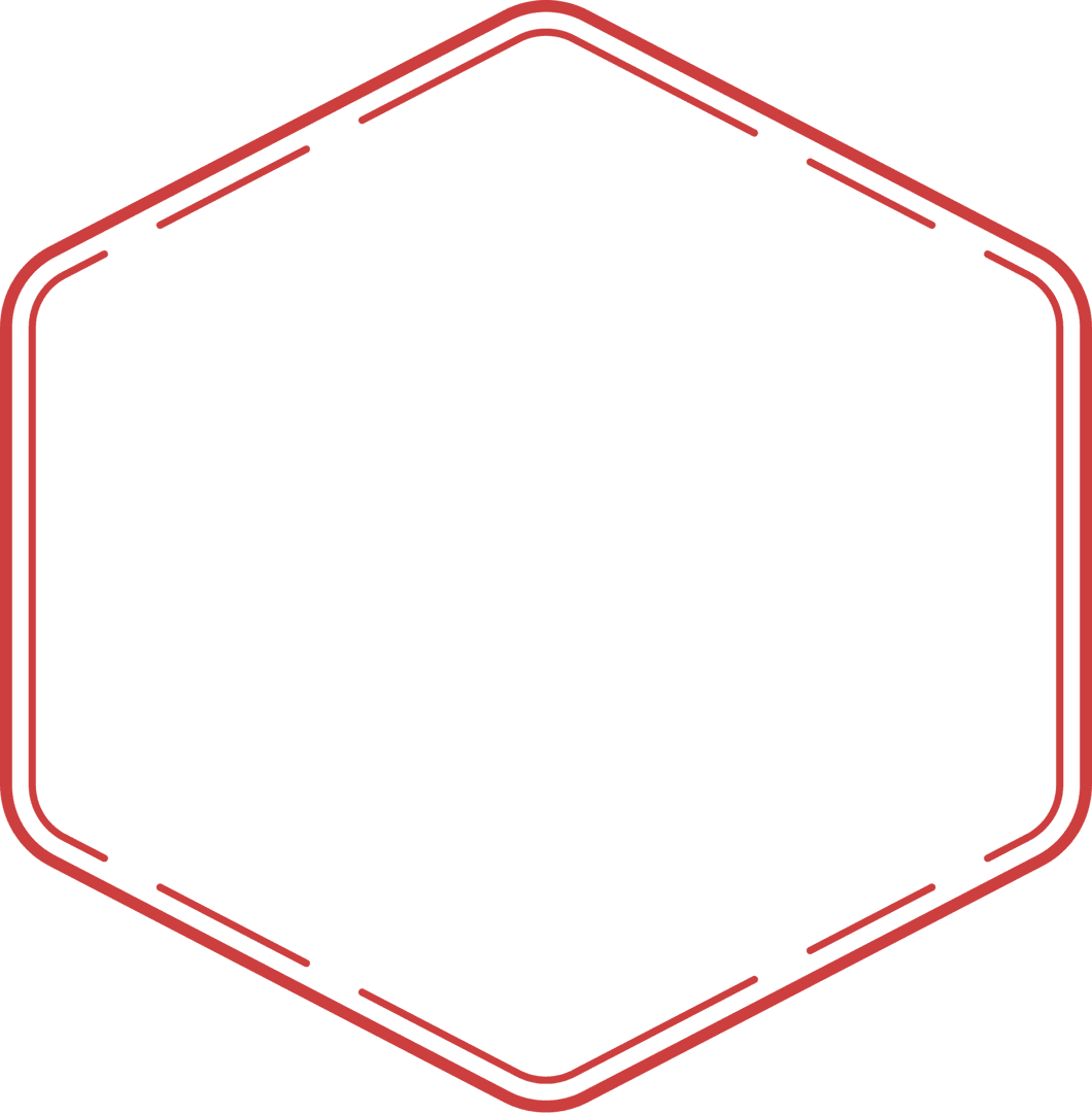 Red Hexagonal Frame on Transparent Background Minimalist Design - Download Free Stock Images Pikwizard.com