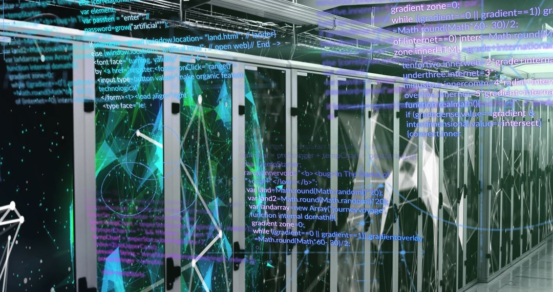 Data Processing Over Computer Servers with Digital Interface - Free Images, Stock Photos and Pictures on Pikwizard.com