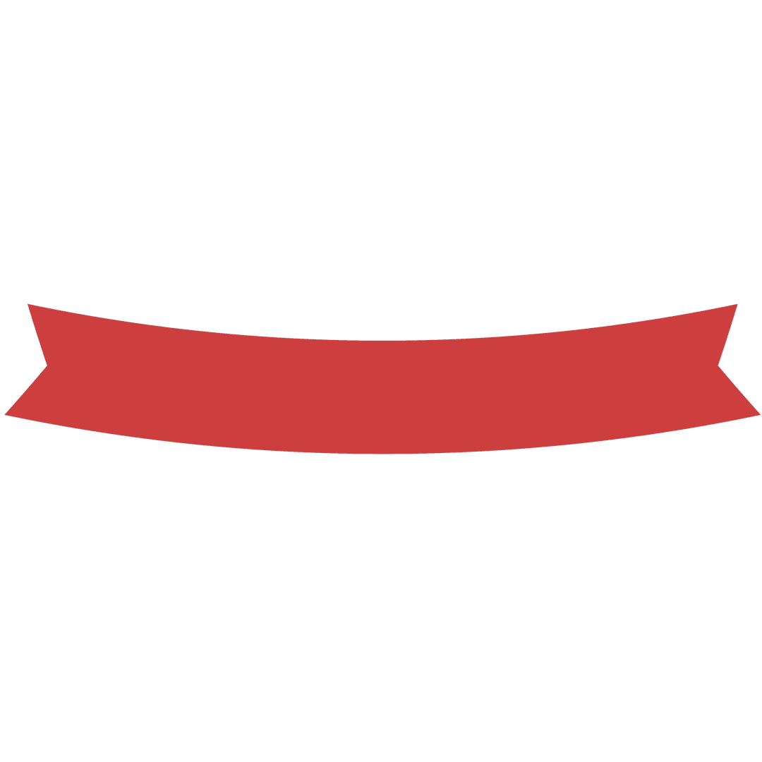 Transparent Red Banner Ribbon with Blank Space