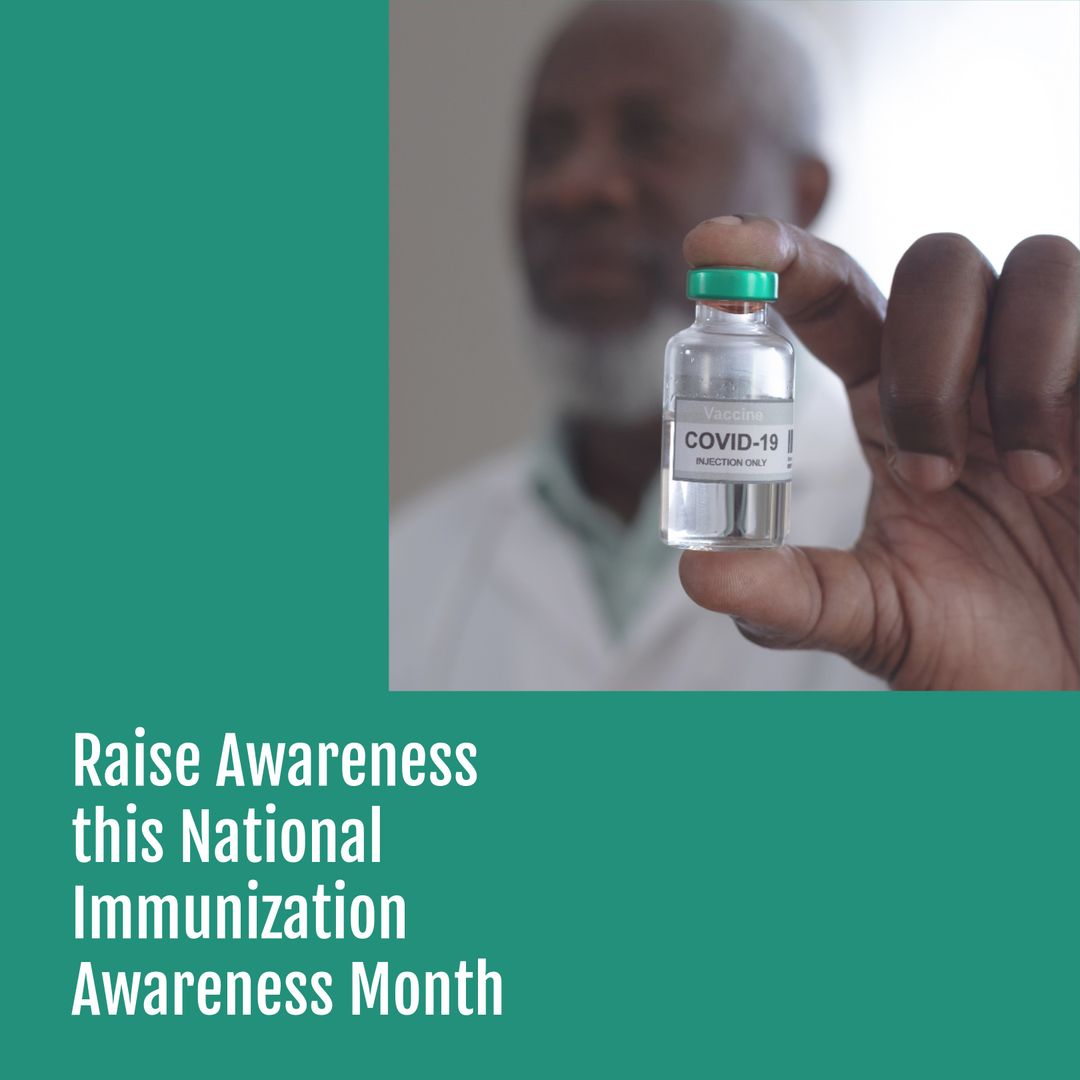 Doctor Advocating Immunization for Health Awareness Month - Download Free Stock Templates Pikwizard.com