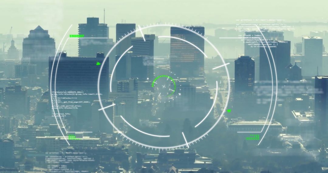 Futuristic Technology Interface Over Modern Cityscape