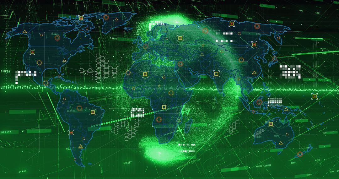 Global Digital Network and Data Technology Concept Art