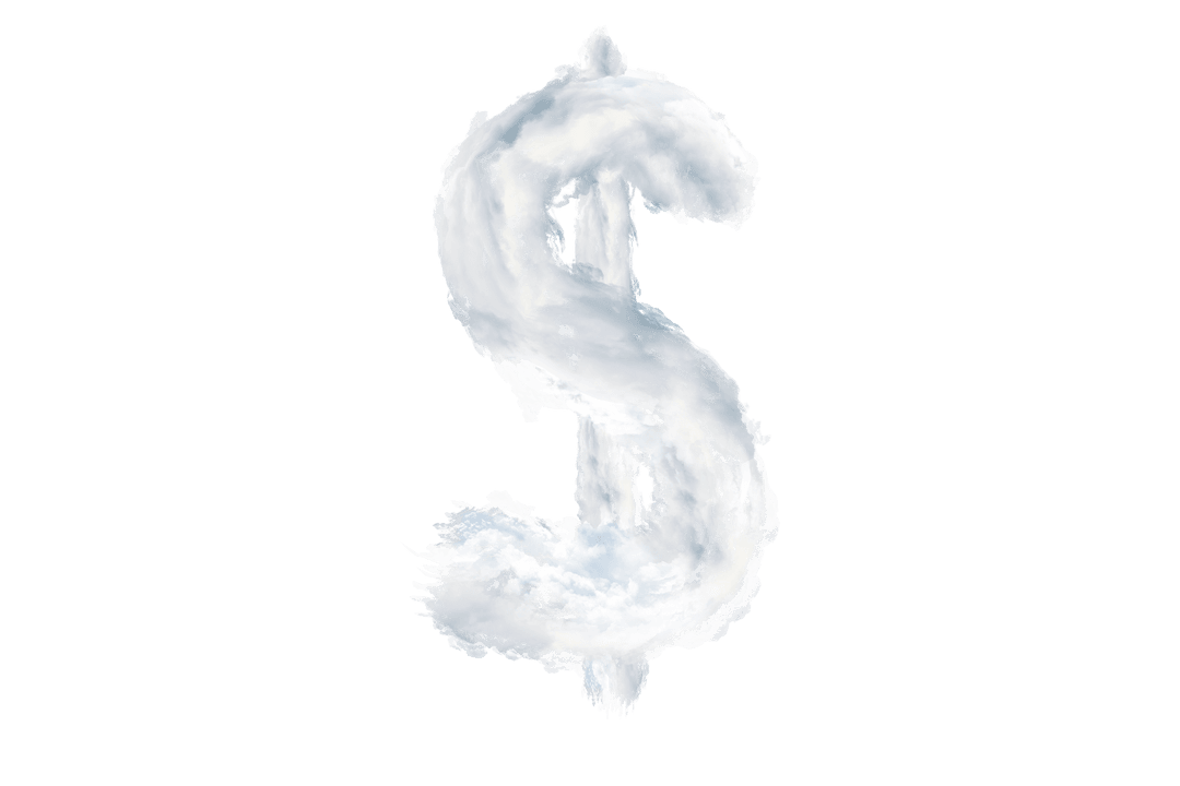 Transparent Cloud Dollar Sign Concept