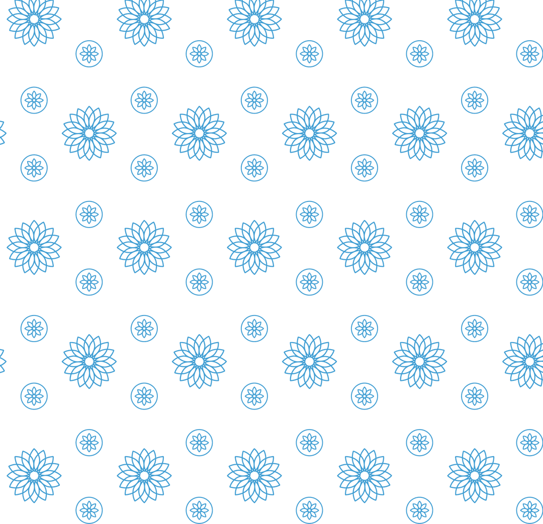 Seamless Blue Shape Pattern on Transparent Background