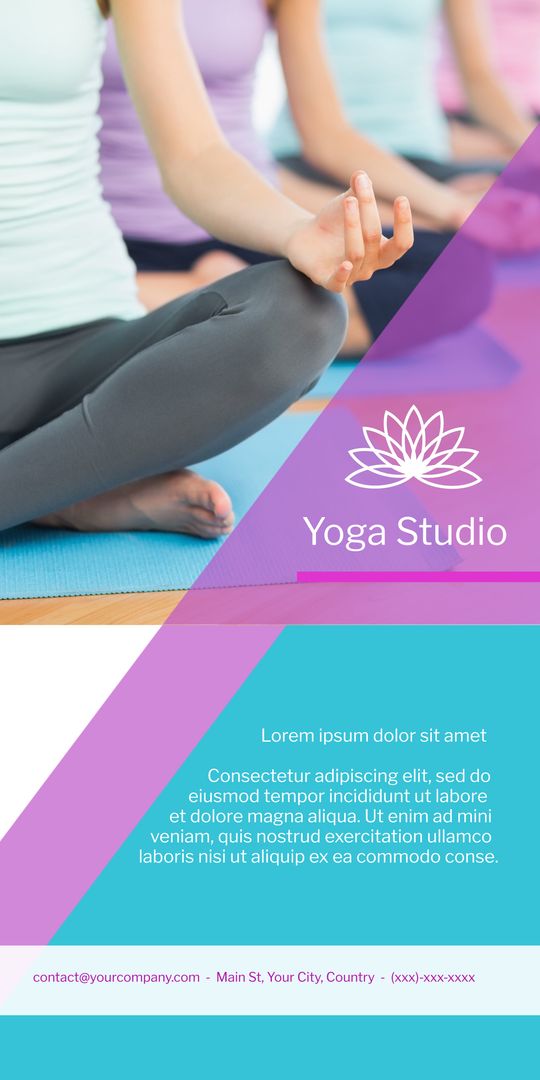 Yoga Studio Flyer for Serene Fitness and Meditation Classes - Download Free Stock Templates Pikwizard.com