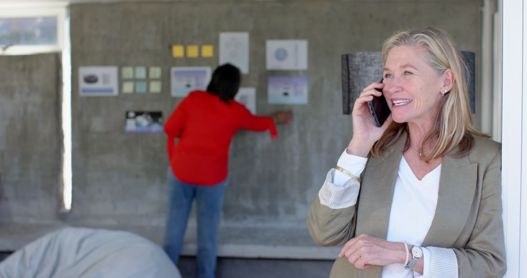 Professionals Brainstorming in Modern Design Workspace