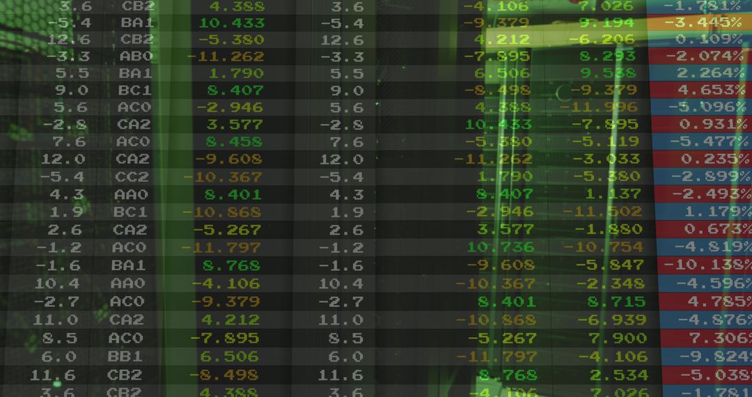 Stock Market Overlay on Data Server Room Concept
