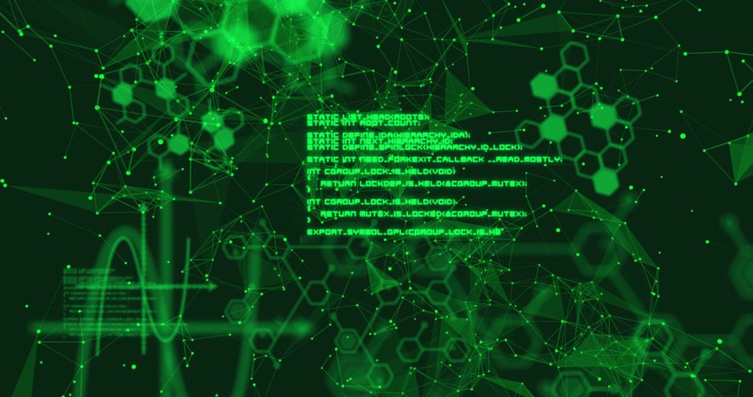 Abstract digital network with innovative data visualization